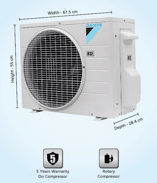Daikin 1 Ton 3 Star Fixed Speed Split AC (Copper, PM 2.5 Filter, FTL35U, White) - Image 2